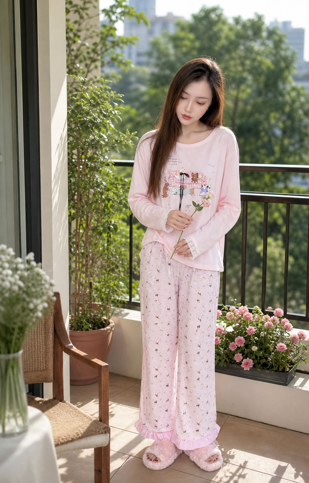 Bộ hồng — Ban công