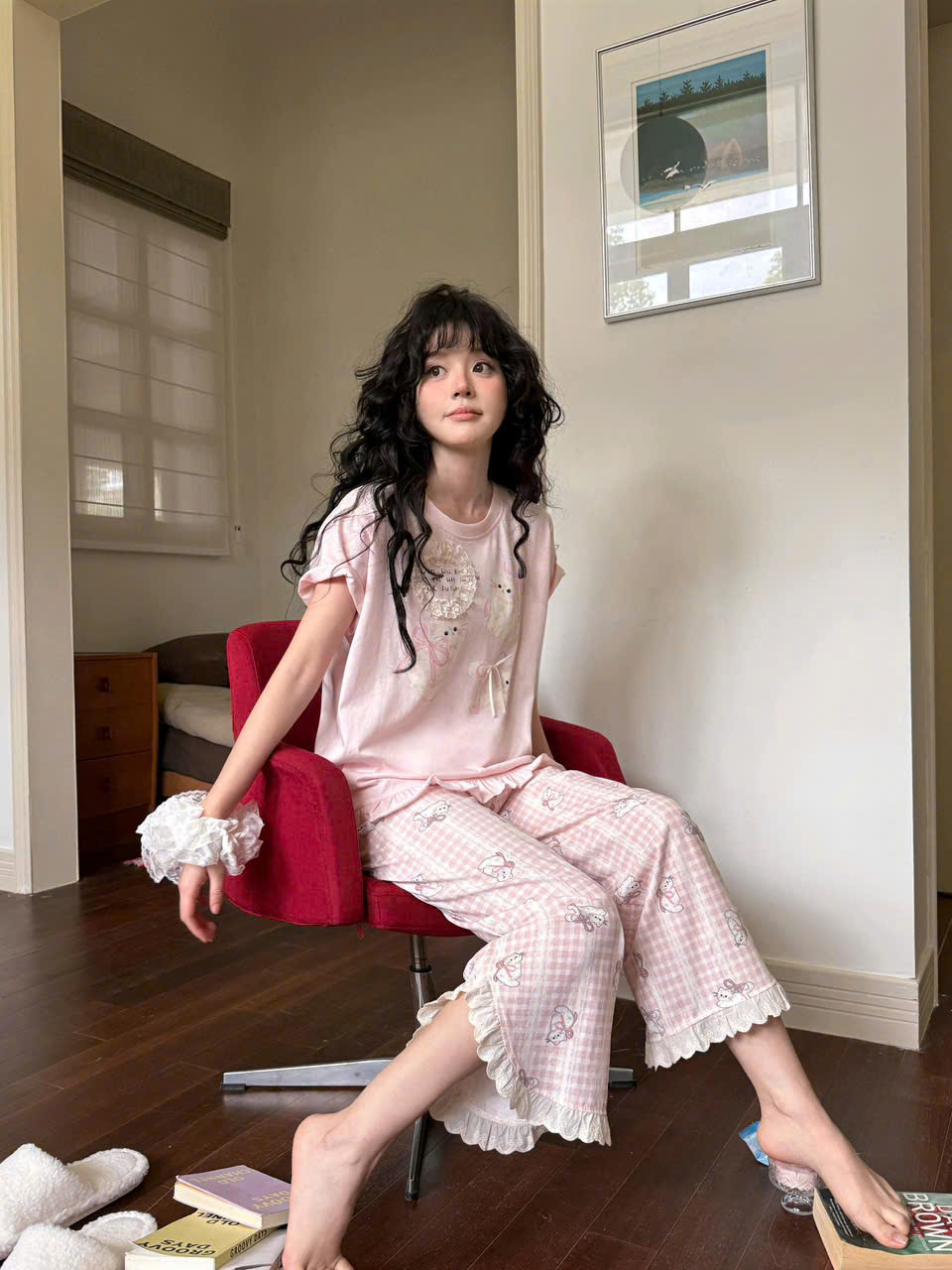 Bộ hồng pastel — Thanh lịch tại nhà